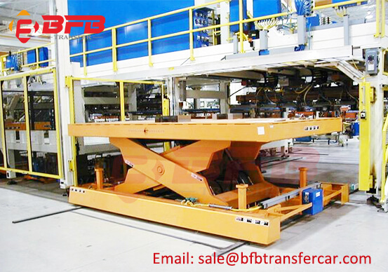 10T Rails Industrial Powered Lifting Cart For Transporting Steel Frame Exported Brazil