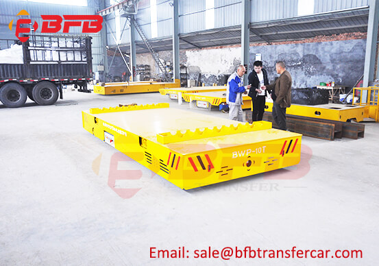 Battery Power Electric Industrial Trolleys With Wheels For Transporting 10 Ton Pipe