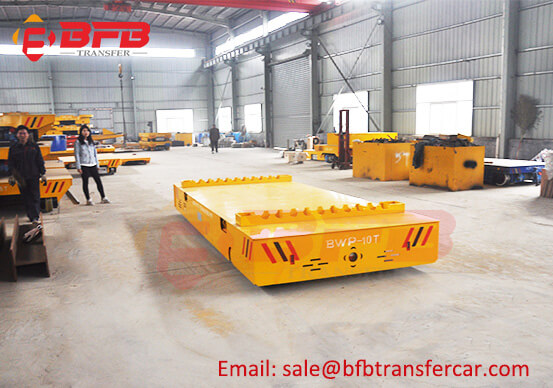 Battery Power Electric Industrial Trolleys With Wheels For Transporting 10 Ton Pipe