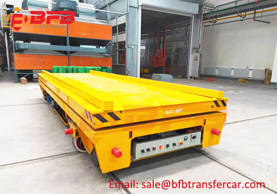 PLC Battery Power Rail Transfer Heavy Load Trolley 20T RGV For Coating Line