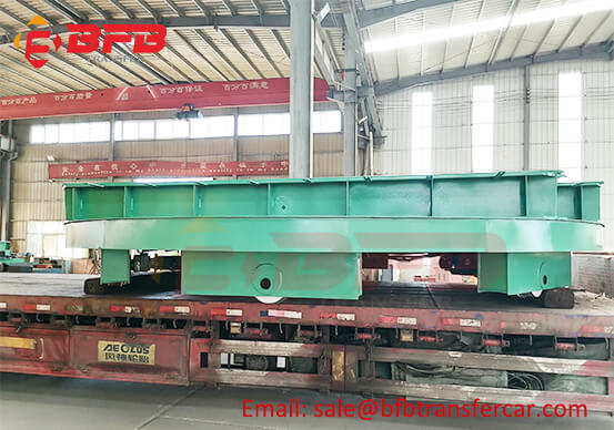 10T Electric Heavy Industrial Turntable On Rails For Oil Field Equipment Transfer