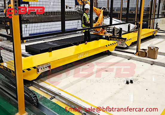 PLC Cable Power Rail Motorised Cart 5ton Capacity For Robot Arm Transfer