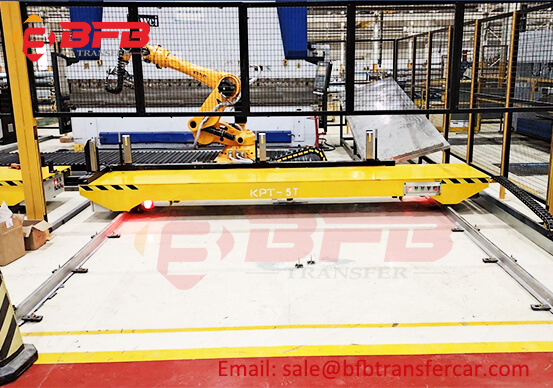 PLC Cable Power Rail Motorised Cart 5ton Capacity For Robot Arm Transfer