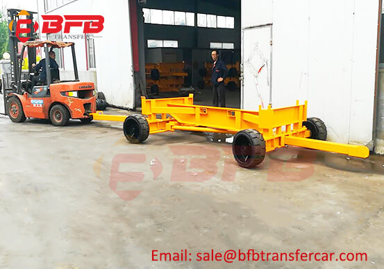 Skeleton Structure 15T Trailer With Double Towing Bar For VAB Equipment Transfer