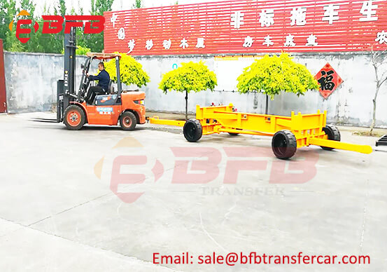 Skeleton Structure 15T Trailer With Double Towing Bar For VAB Equipment Transfer