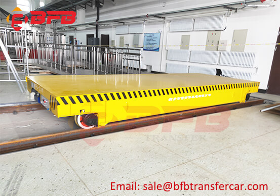 Cable Automated Rail Cart 20 Tonnes For Sandblasting Room Structural Parts Transfer