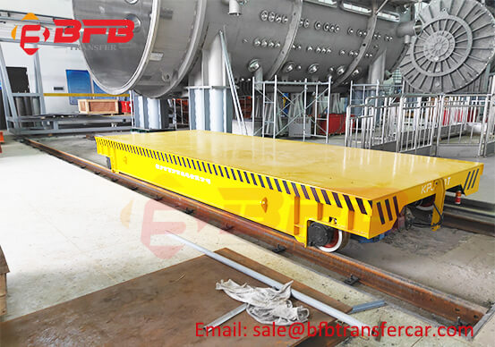 Cable Automated Rail Cart 20 Tonnes For Sandblasting Room Structural Parts Transfer