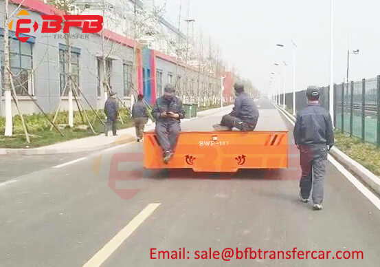 Customized Overlength Heavy Duty Flat Transfer Trolley 10T Outdoor Handler