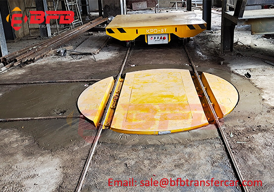 Industrial 8 Ton Turntable Transfer Car For Workshop Material Handling