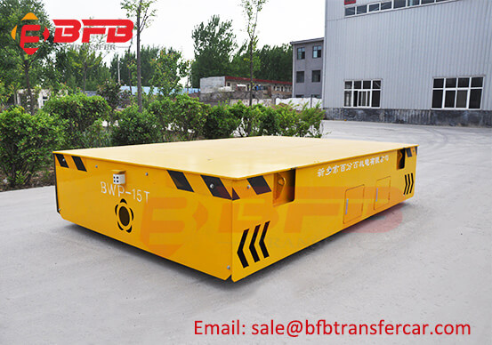 Workshop 15T Mould Trackless Transfer Cart On Cement Ground