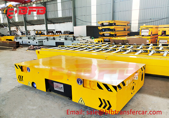 Turkey Clients Test The 5 Ton Mold Handling Platform Trackless Transfer Cart Successfully