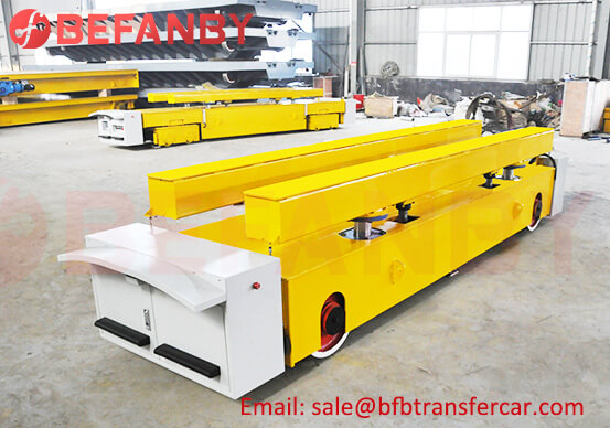 RGV Electric Wheel Transfer Trolley Platforms For Structural Parts Handling