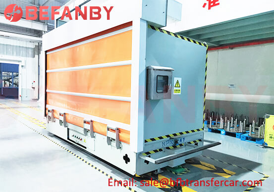Automatic 4T Battery Powered Rail Wheel Transfer Car For Charging Basket Conveyer