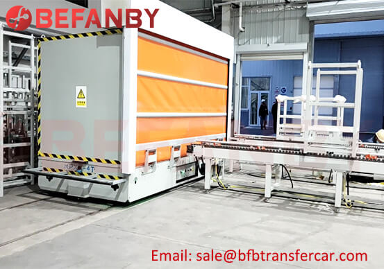 Automatic 4T Battery Powered Rail Wheel Transfer Car For Charging Basket Conveyer