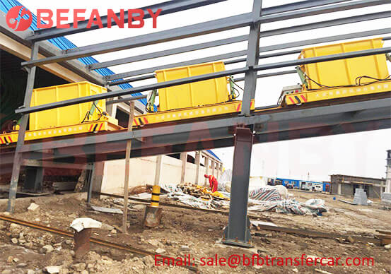 Self Dumping 6T Climbing rail Transfer Cart For Oilfield Sludge Treatment