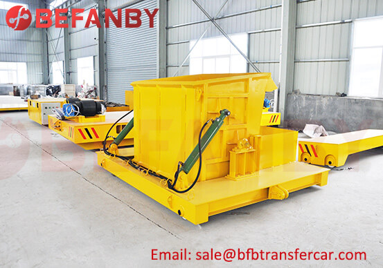 Self Dumping 6T Climbing rail Transfer Cart For Oilfield Sludge Treatment