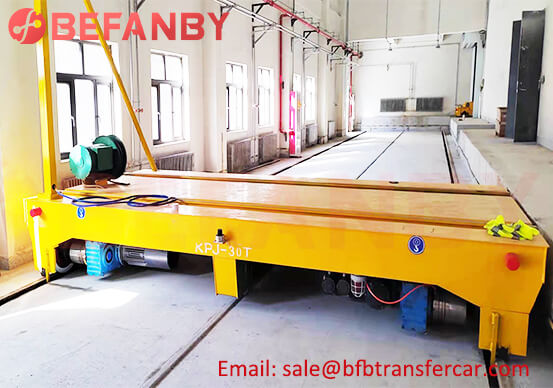 Material Handling Rail Ferry Transfer Cart 30 Ton For Coating Line