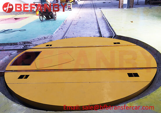 5T Rail Turntable Electric Transfer Platform Cart 3 Ton