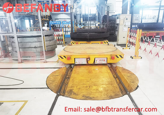 Customized Rail Turntable Electric Carts 15Ton For Pipe Handling