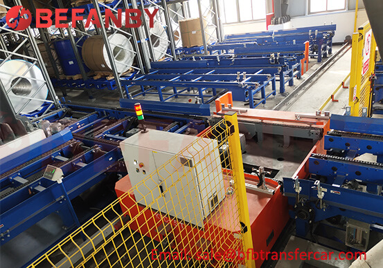 3 Sets 5T Automatic Guided Transfer Carts Tested Successfully For Automated Conveying Workshop