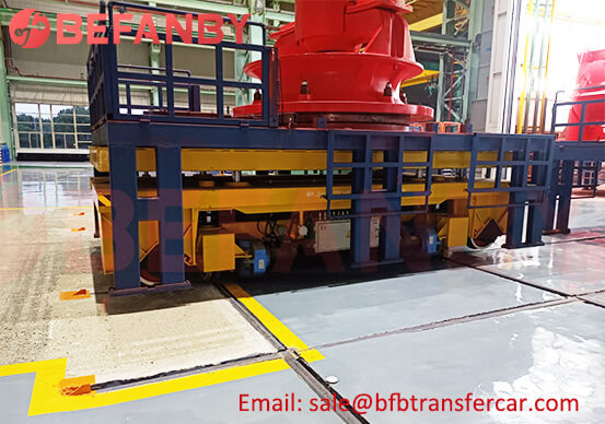 Spray Line Use 63T Rail Transfer Car With Scissor Lifting Device