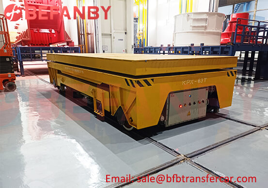 Spray Line Use 63T Rail Transfer Car With Scissor Lifting Device