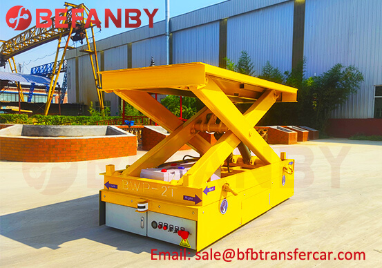 2000Kg Remote Controlled Transfer Cart With Hydraulic Lift Table