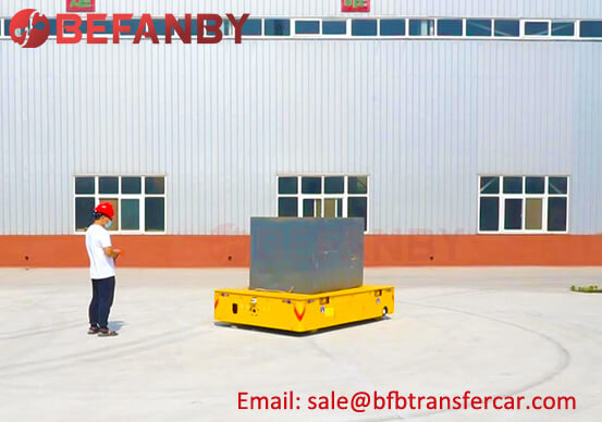 Qatar 5 Tons Trackless Electrical Trolley For Material Movement