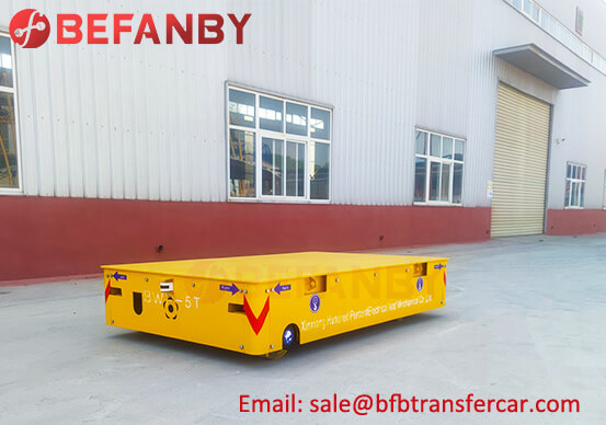 Qatar 5 Tons Trackless Electrical Trolley For Material Movement