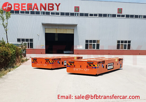 20T Remote Controlled Trackless Platform Trolley For Roller Handling