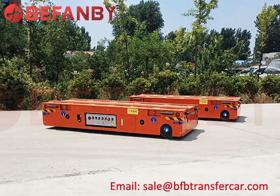 20T Remote Controlled Trackless Platform Trolley For Roller Handling