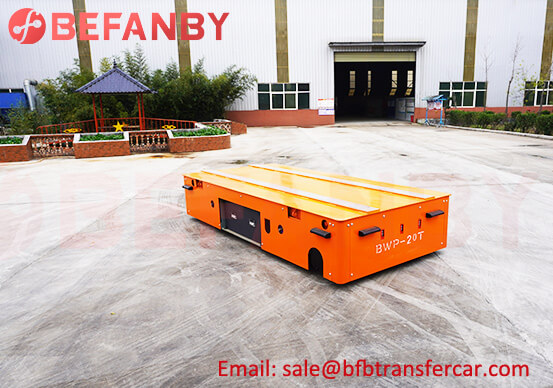 20T Remote Controlled Trackless Platform Trolley For Roller Handling