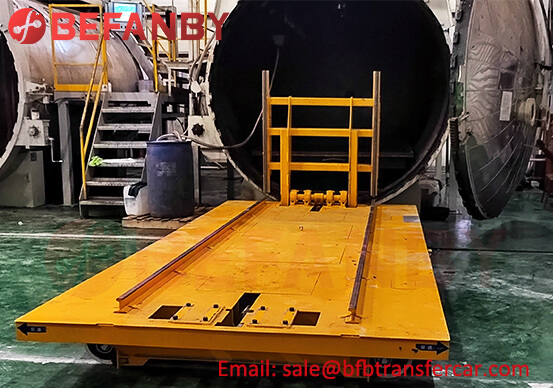 8 Ton Battery Powered Ferry Rail Transfer Trolley For Drying Room