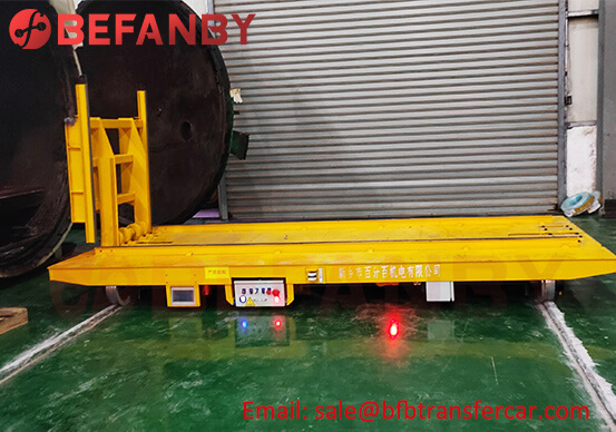 8 Ton Battery Powered Ferry Rail Transfer Trolley For Drying Room