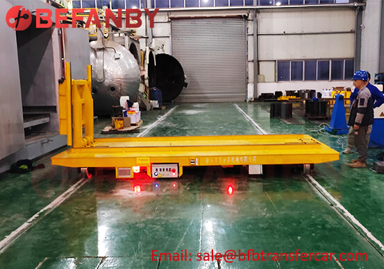 8 Ton Battery Powered Ferry Rail Transfer Trolley For Drying Room