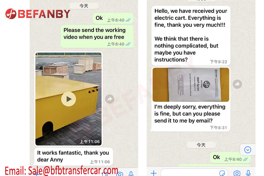 10T Electric Transfer Cart Good Comments From Russian Customers