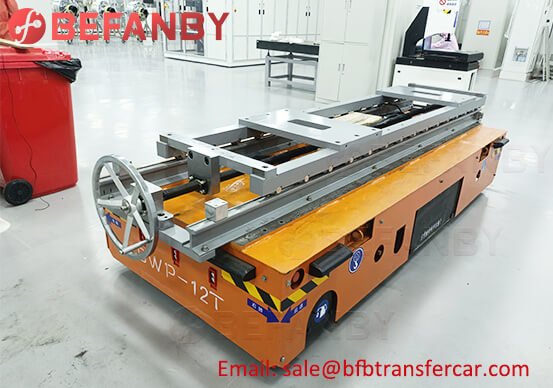 12T Electric Trackless Industrial Transfer Trolley For Lithium Battery Line