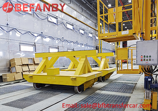 6 Sets 75T Sand Blasting Room Rail Trolley For Crane Transfer