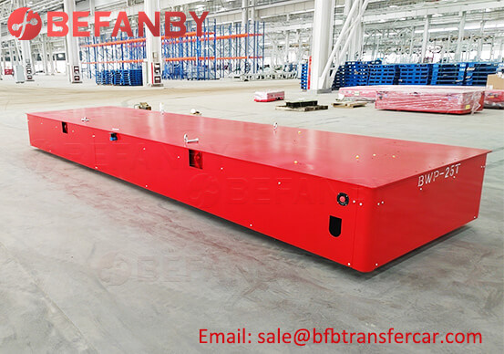 25T Battery Driven Flat Deck Trackless Transfer Cart For Assembly Line