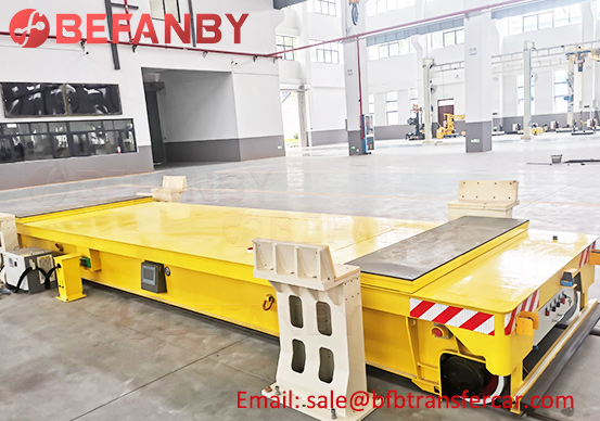 22T Battery Power Rail Lifting Transfer Car For Manufacturing Line