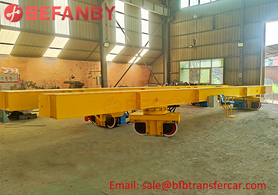 100T Generator Powered Rail Guided Transfer Vehicle For Heavy Beam Handling