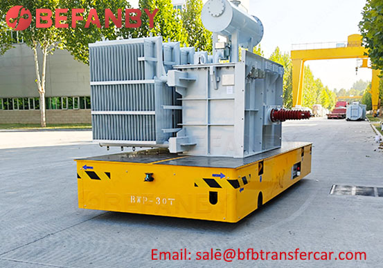 PU wheels electric transfer cart,high efficiency transfer trolleys