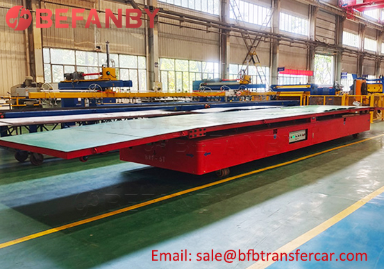 high efficiency electric cart,5 tons transport trolley