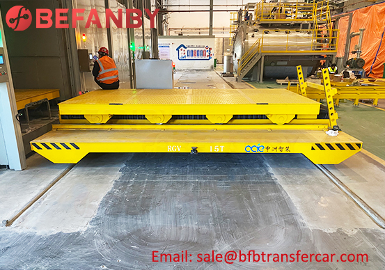 customized rail transfer trolley.15t material handling cart