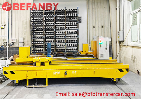 10t customized transfer cart,factory automated rail trolleys