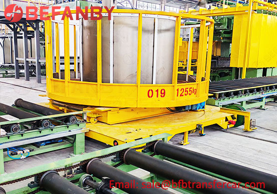 3ton turning transfer cart,industrial electric trolley