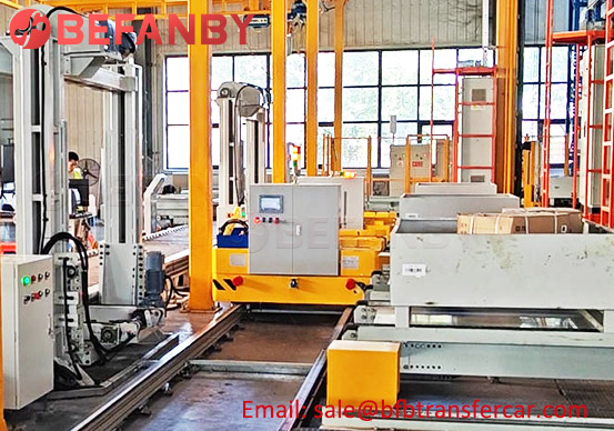 1t RGV electrical cart,sliding line powered transfer trolley