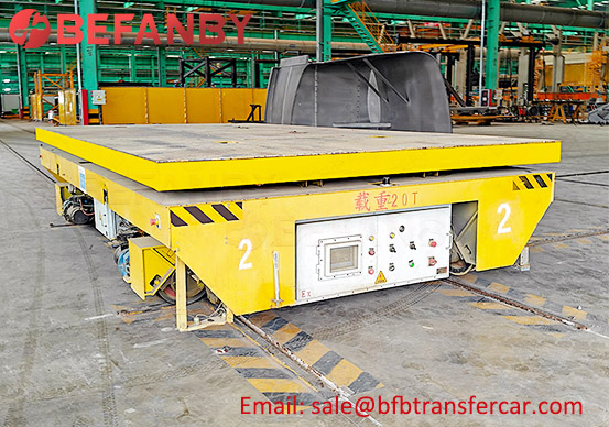 20t hydraulic lift transfer trolley,explosion proof RGV transfer cart