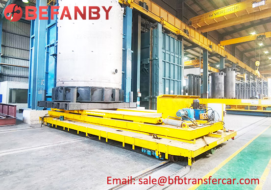 cast steel wheels rail trolleys,long table electric transfer cart