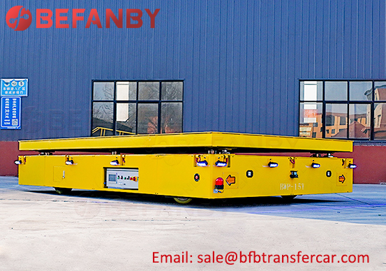 15t steerable transfer cart,motorised trackless transfer trolley